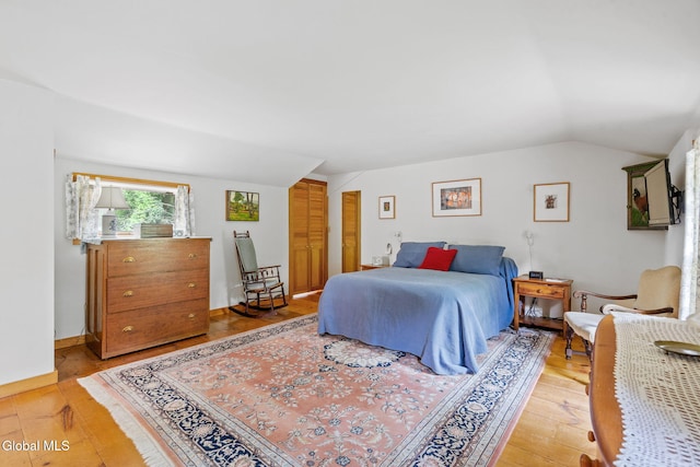 135 Willow St, Guilderland, NY 12084 - bedroom featuring lofted ceiling and light wood finished floors