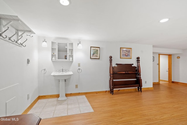 135 Willow St, Guilderland, NY 12084 - bathroom with wood finished floors and recessed lighting