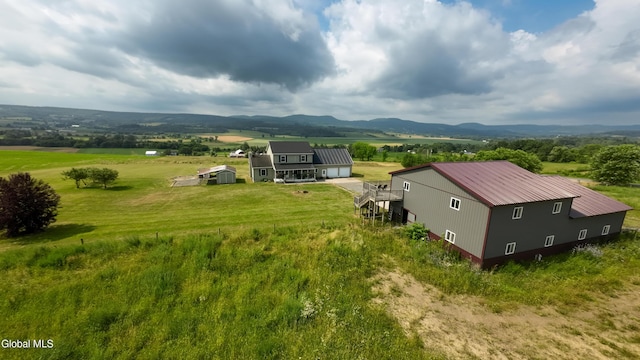 367 Buel Rd, Canajoharie, NY 13317 - overview of rural landscape featuring a mountain backdrop