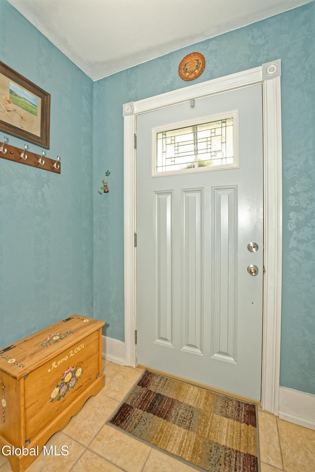 1752 Van Cortland St, Schenectady, NY 12303 - foyer with light tile patterned floors and baseboards