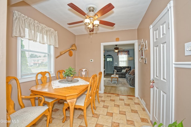 1752 Van Cortland St, Schenectady, NY 12303 - dining room with ceiling fan and baseboards