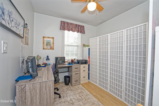 1752 Van Cortland St, Schenectady, NY 12303 - office space featuring a ceiling fan and light wood-style floors