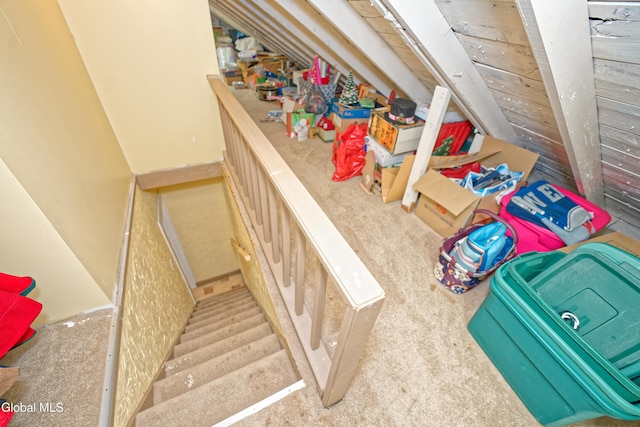 1752 Van Cortland St, Schenectady, NY 12303 - stairs with carpet flooring