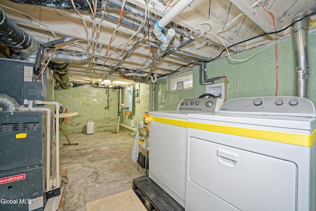 1752 Van Cortland St, Schenectady, NY 12303 - unfinished below grade area with washer and dryer and electric panel