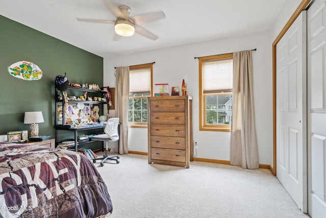 125 Halfmoon Dr, Guilderland, NY 12009 - carpeted bedroom featuring baseboards and ceiling fan