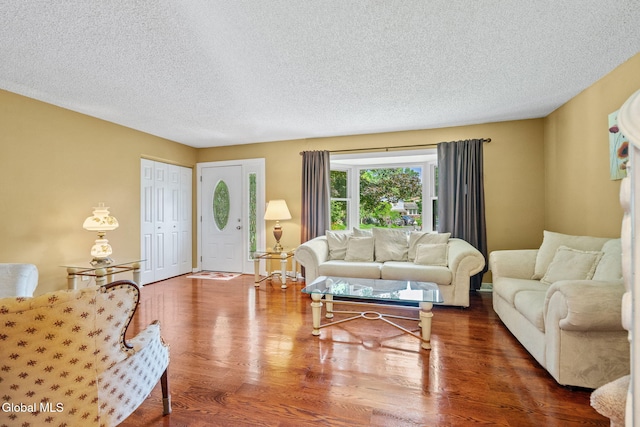 145 Sylvia Ln, Rotterdam, NY 12306 - living room with a textured ceiling and wood finished floors