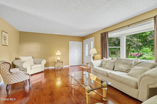 145 Sylvia Ln, Rotterdam, NY 12306 - living area featuring wood finished floors and a textured ceiling