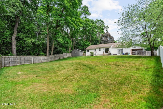 145 Sylvia Ln, Rotterdam, NY 12306 - fenced backyard featuring a storage unit
