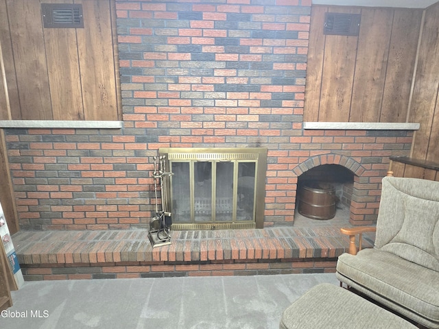 12 Winkel Way, Clifton Park, NY 12019 - detailed view of a fireplace and wooden walls