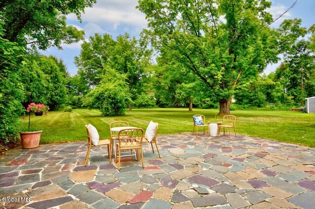 84 Glenwood Ave, Queensbury, NY 12804 - view of patio / terrace with view of scattered trees