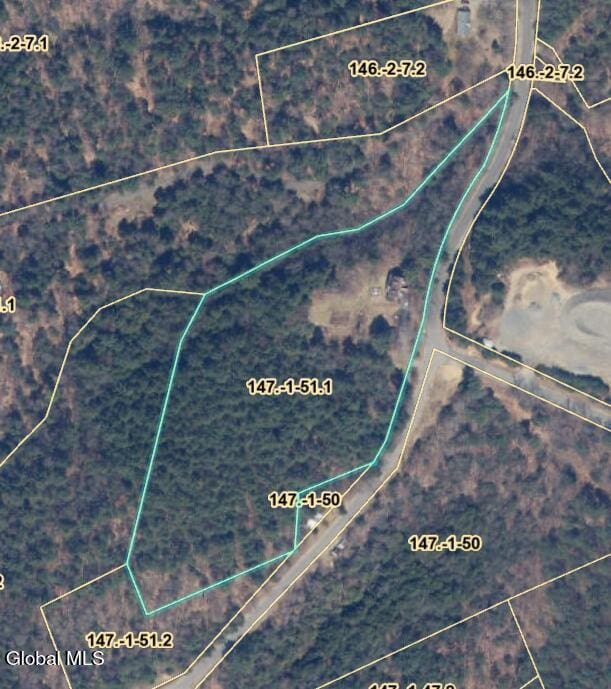 135 Glenwild Rd, Providence, NY 12850 - aerial map of property and surrounding area featuring property boundaries highlighted