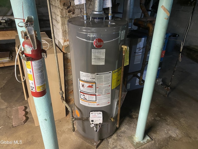 1341 7th Ave, Schenectady, NY 12303 - utility room with gas water heater