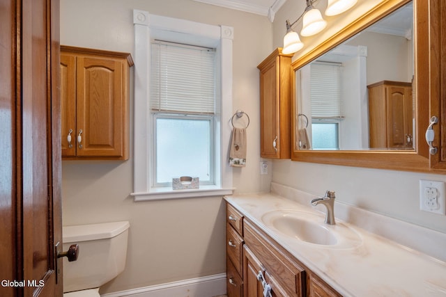 138 Elm St, Cobleskill, NY 12043 - bathroom with ornamental molding and vanity