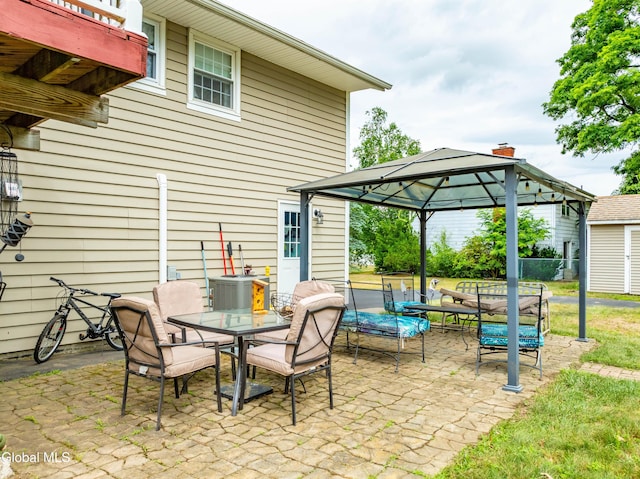 10 Tower Hts, Colonie, NY 12211 - view of patio with outdoor dining space and a gazebo