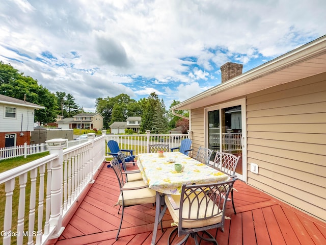 10 Tower Hts, Colonie, NY 12211 - wooden deck featuring outdoor dining space