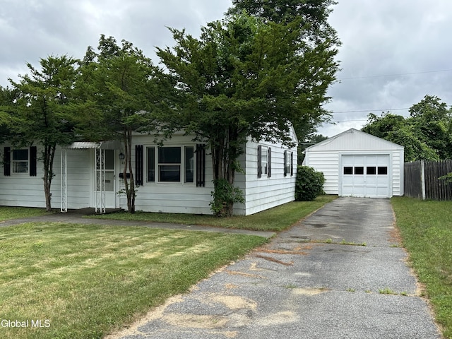23 Cottage Hill Rd, Queensbury, NY 12804 - view of front of home with an outbuilding, a garage, and driveway