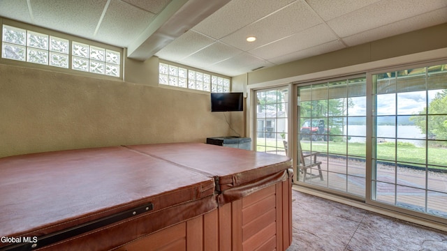 115 Shore Dr, Broadalbin, NY 12025 - office area with light tile patterned floors and recessed lighting