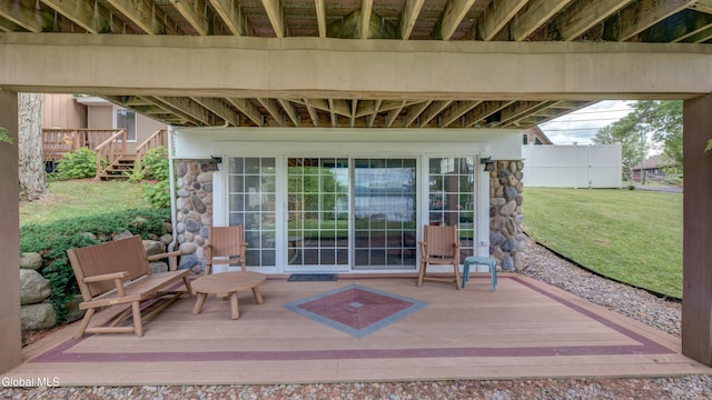 115 Shore Dr, Broadalbin, NY 12025 - view of wooden deck