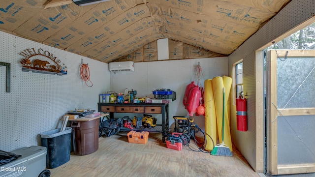 115 Shore Dr, Broadalbin, NY 12025 - storage room with a wall mounted air conditioner