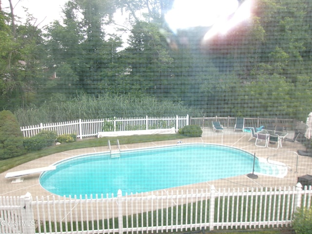 22 Frances Ln, Bethlehem, NY 12203 - view of pool featuring a patio and a diving board
