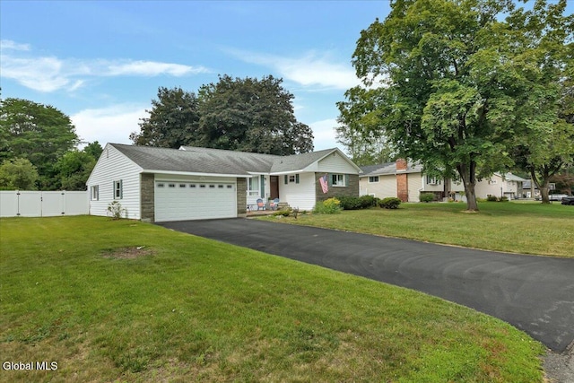 611 Via Ponderosa, Schenectady, NY 12303 - single story home with a garage, asphalt driveway, and a gate