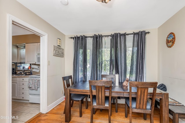 19 Elmhurst Ave, Colonie, NY 12205 - dining area featuring baseboards and light wood-style floors