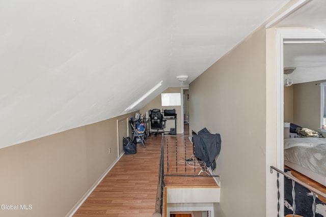 19 Elmhurst Ave, Colonie, NY 12205 - hallway featuring wood finished floors and vaulted ceiling