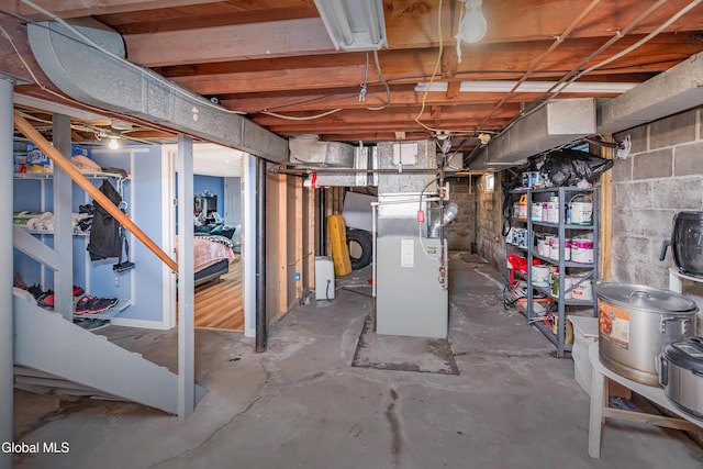 19 Elmhurst Ave, Colonie, NY 12205 - unfinished below grade area featuring heating unit