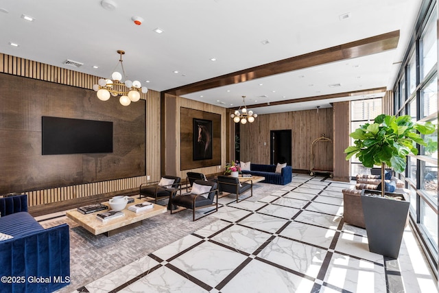 19 Washington St Unit 552P, Saratoga Springs, Inside, NY 12866 - common area featuring wooden walls and recessed lighting