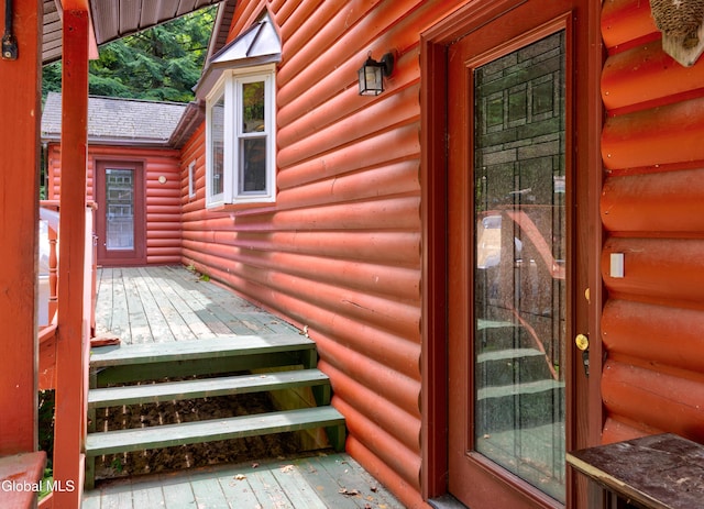 5761 Lake Rd, Galway, NY 12074 - view of wooden deck