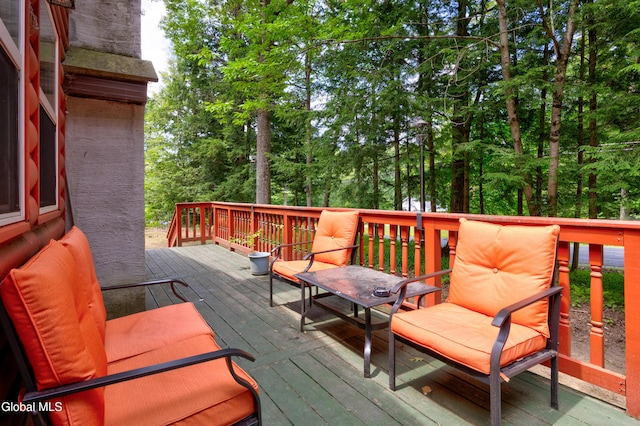 5761 Lake Rd, Galway, NY 12074 - view of wooden deck
