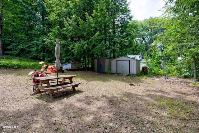 5761 Lake Rd, Galway, NY 12074 - view of yard featuring a shed