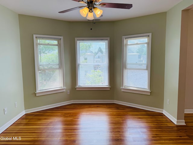 471-473 Harrison Ave, Schenectady, NY 12306 - unfurnished room featuring a ceiling fan and wood finished floors