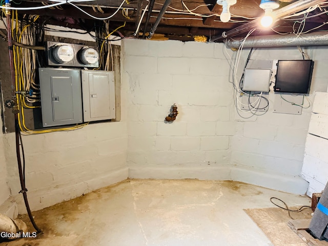 471-473 Harrison Ave, Schenectady, NY 12306 - unfinished below grade area featuring electric panel