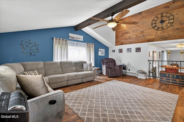 10 Heather Ln, Johnstown, NY 12078 - living area with a ceiling fan, wood finished floors, and baseboard heating