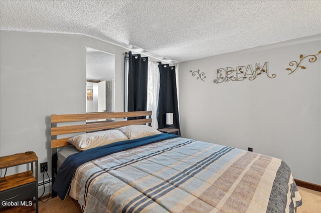 10 Heather Ln, Johnstown, NY 12078 - bedroom featuring carpet, a textured ceiling, and a baseboard heating unit