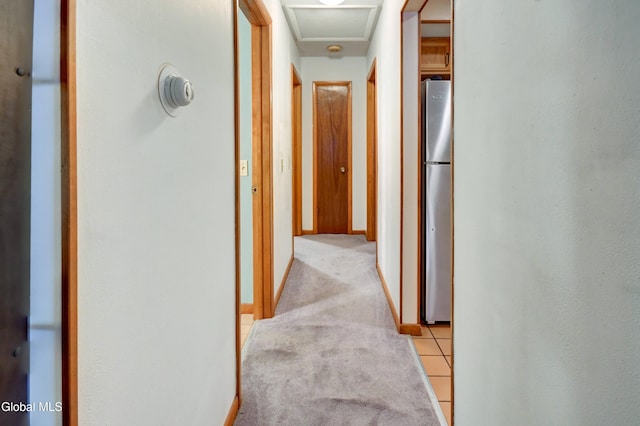 5 Wendfair Ter, Colonie, NY 12205 - hall with light tile patterned flooring and attic access