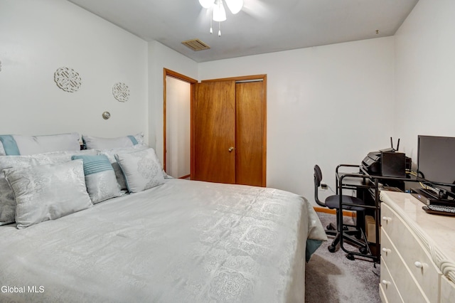 5 Wendfair Ter, Colonie, NY 12205 - carpeted bedroom with a closet, ceiling fan, and an office area