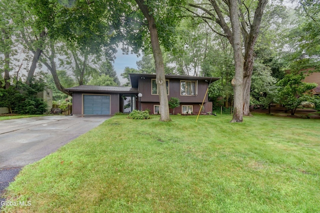 5 Wendfair Ter, Colonie, NY 12205 - split level home with an attached garage, driveway, and a front lawn