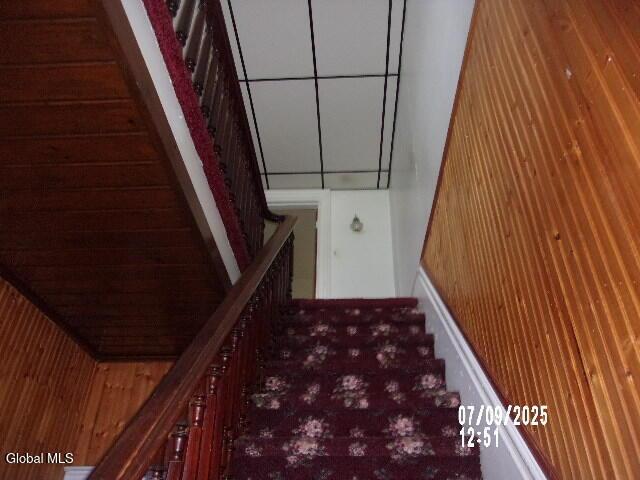 20 N 4th Ave, Ilion, NY 13357 - stairs with wooden walls