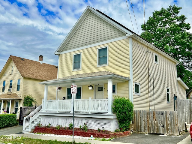 101 Prospect St, Schenectady, NY 12308 - american foursquare style home featuring a porch