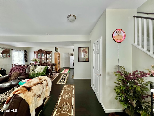 101 Prospect St, Schenectady, NY 12308 - living room with baseboards and stairway