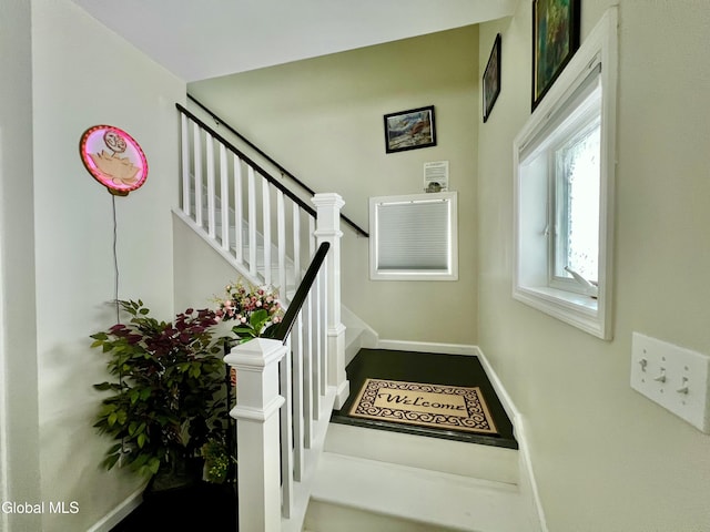 101 Prospect St, Schenectady, NY 12308 - stairway featuring baseboards