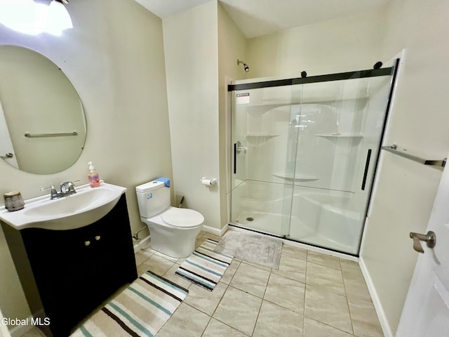 101 Prospect St, Schenectady, NY 12308 - full bathroom featuring a stall shower, vanity, and tile patterned flooring