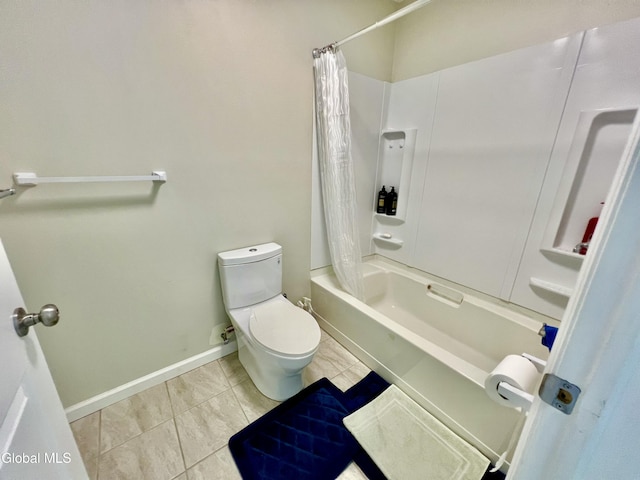 101 Prospect St, Schenectady, NY 12308 - full bathroom featuring shower / bath combo with shower curtain and tile patterned flooring