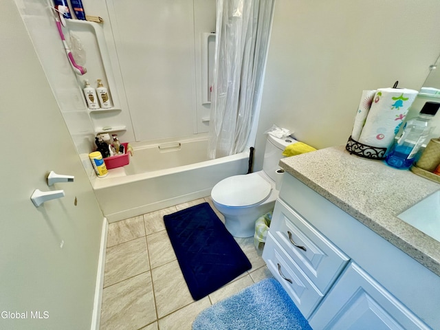 101 Prospect St, Schenectady, NY 12308 - full bath featuring vanity, shower / bathtub combination with curtain, and tile patterned floors