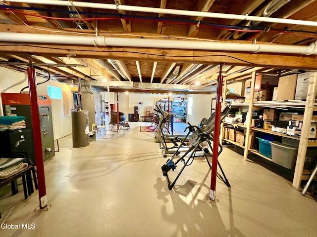101 Prospect St, Schenectady, NY 12308 - unfinished below grade area with electric water heater