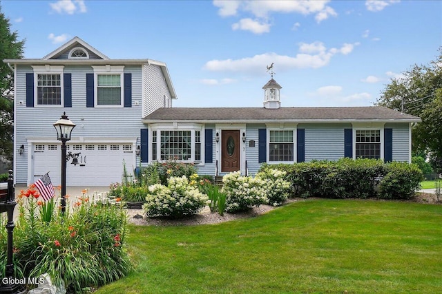 7 Marquette Ave, Colonie, NY 12110 - view of front facade featuring a garage and a front yard