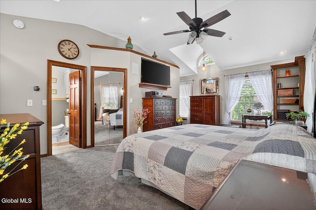 7 Marquette Ave, Colonie, NY 12110 - bedroom featuring vaulted ceiling and connected bathroom
