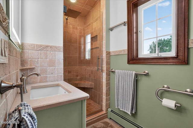 7 Marquette Ave, Colonie, NY 12110 - full bath with a shower stall and tile walls